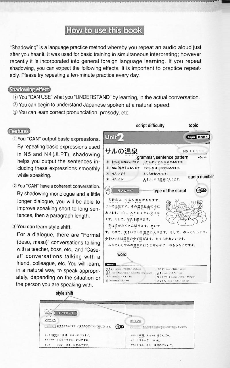 Shadowing: Let's Master Conversational Japanese (Beginner to Intermediate Edition)
