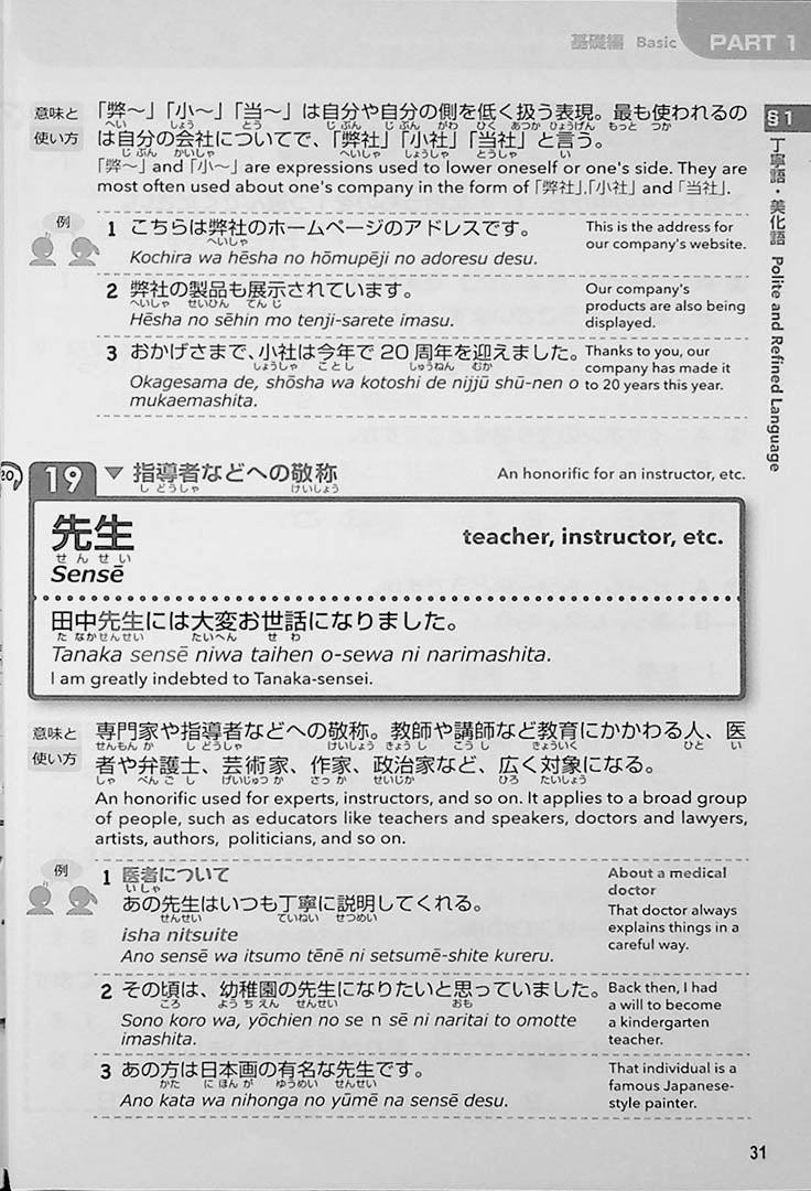 85 Basic Expressions of Japanese Honorifics for Quick and Easy Use