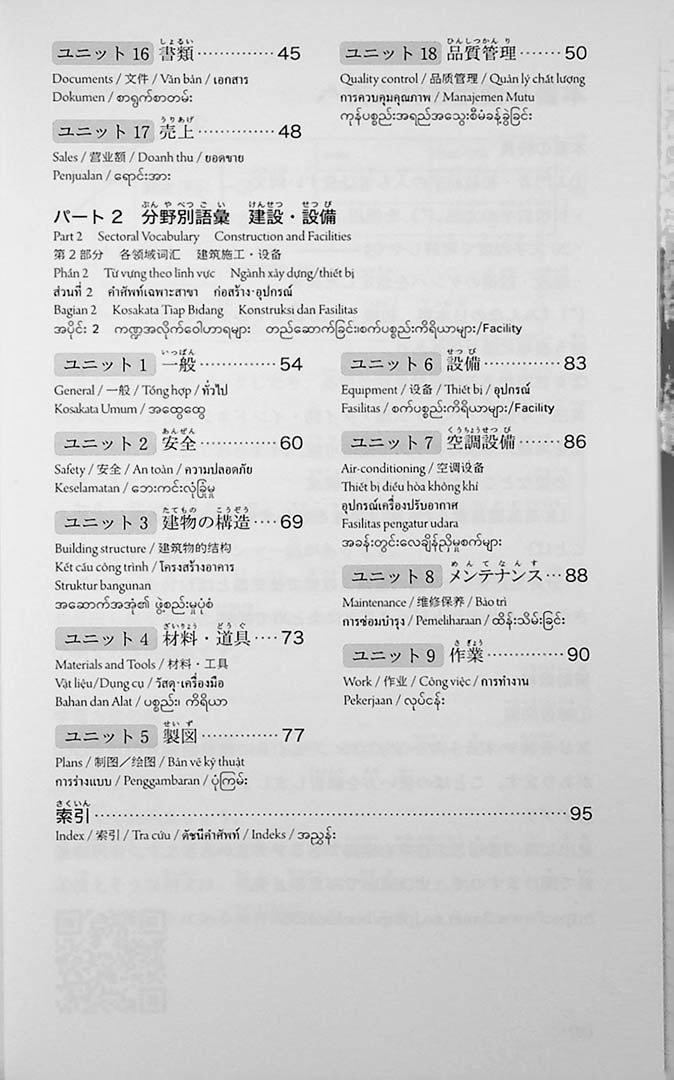 Genba No Nihongo: Worksite Japanese Wordbook- Vocabulary for Foreigners Working in Construction