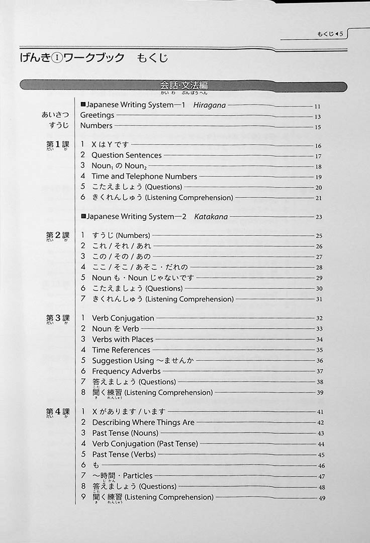 Genki I: An Integrated Course in Elementary Japanese Workbook - 3rd Edition Workbook Page 5
