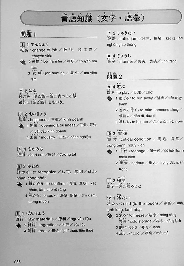 Intro to JLPT N3 Practice Tests Page 38