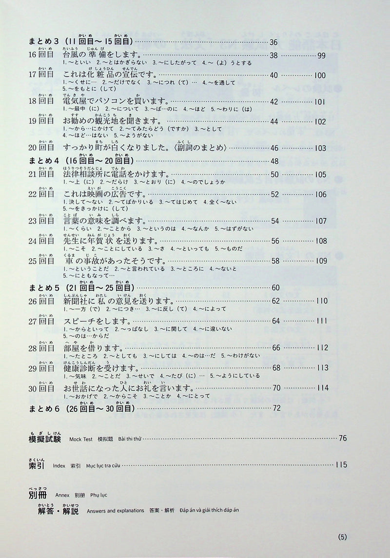 JLPT Grammar N3 Points & Practice