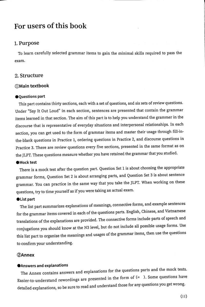 JLPT Grammar N3 Points & Practice
