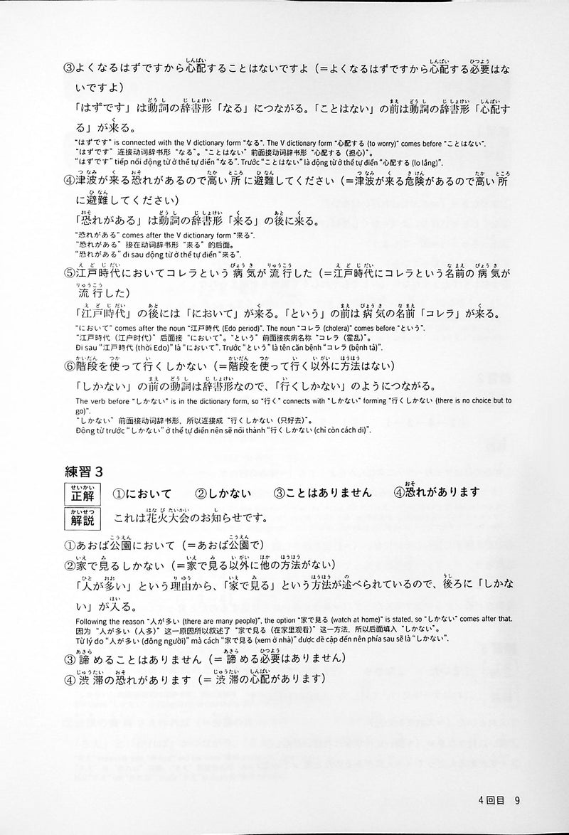 JLPT Grammar N3 Points & Practice