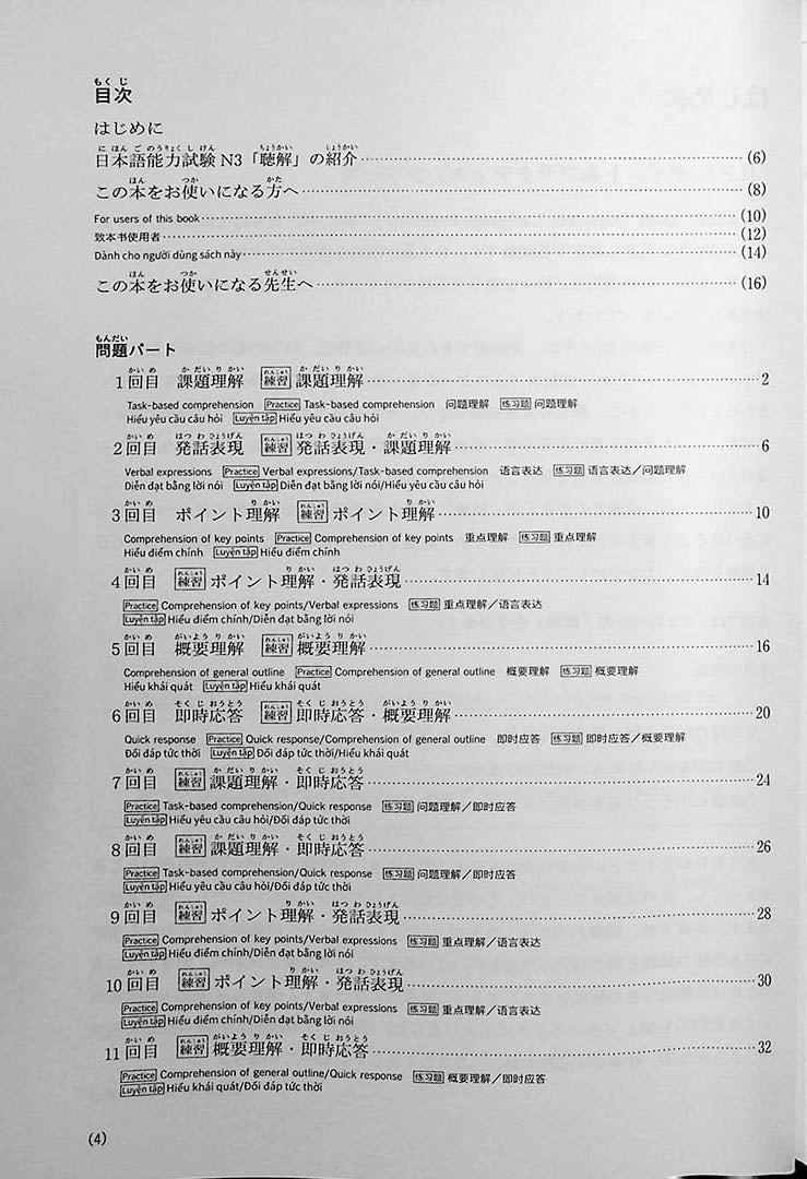 JLPT Listening Comprehension N3 Points & Practice Page 4