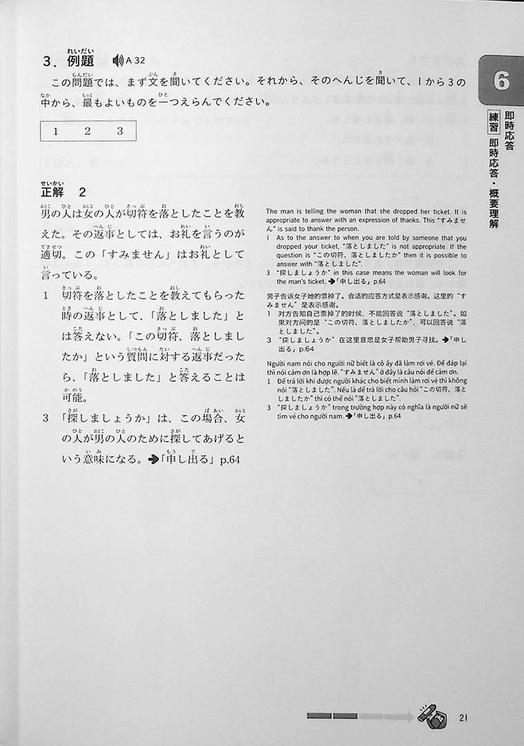 JLPT Listening Comprehension N3 Points & Practice Page 21