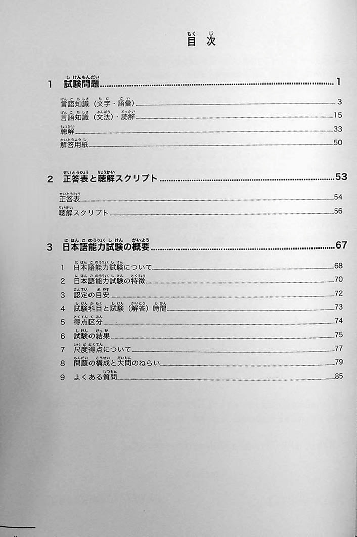 Bonjinsha JLPT N4 Official Practice Workbook Page 10