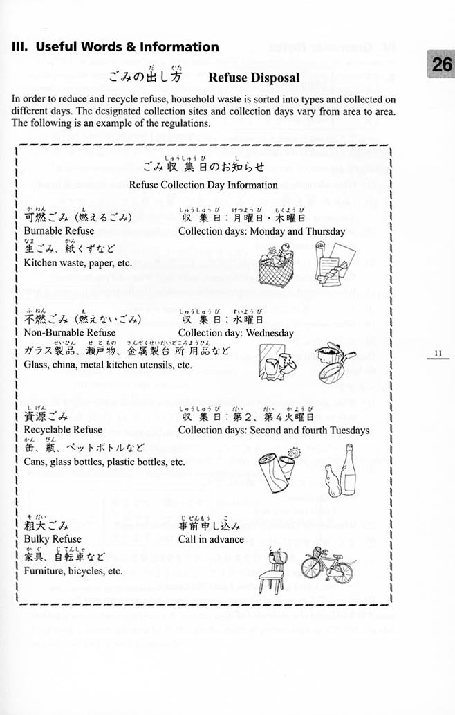 Minna No Nihongo Shokyu 2 English Translation Page 11 Lesson 26