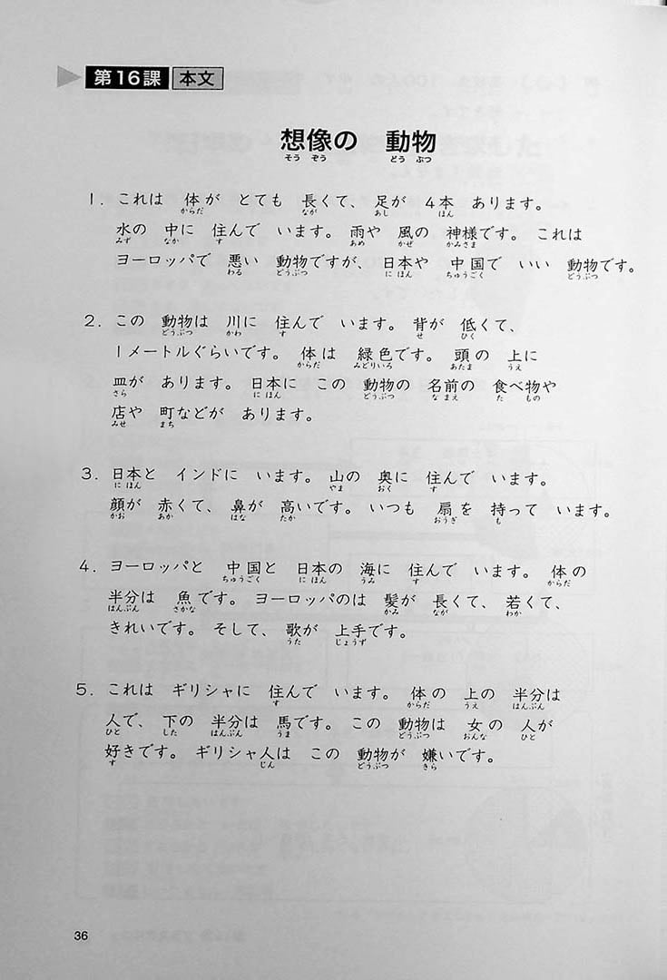 Minna no Nihongo Shokyu 1 25 Topics You Can Read As A Beginner Page 36