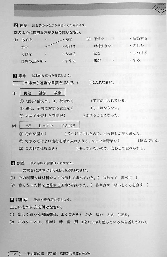 New Kanzen Master JLPT N1 Vocabulary Page 12