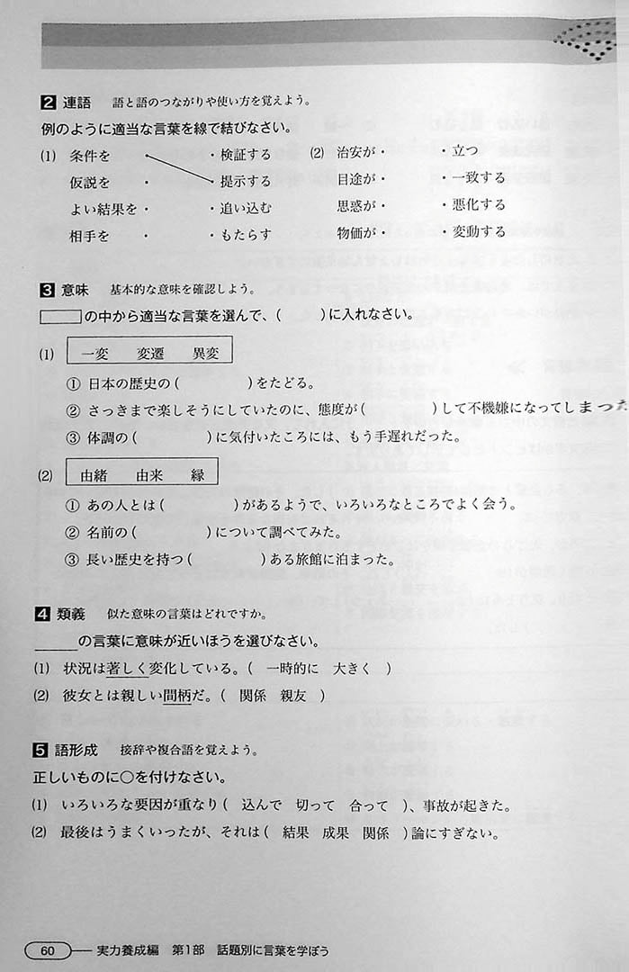 New Kanzen Master JLPT N1 Vocabulary Page 60