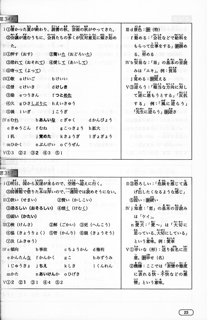 New Kanzen Master JLPT N2: Kanji (w/CD) Page 23