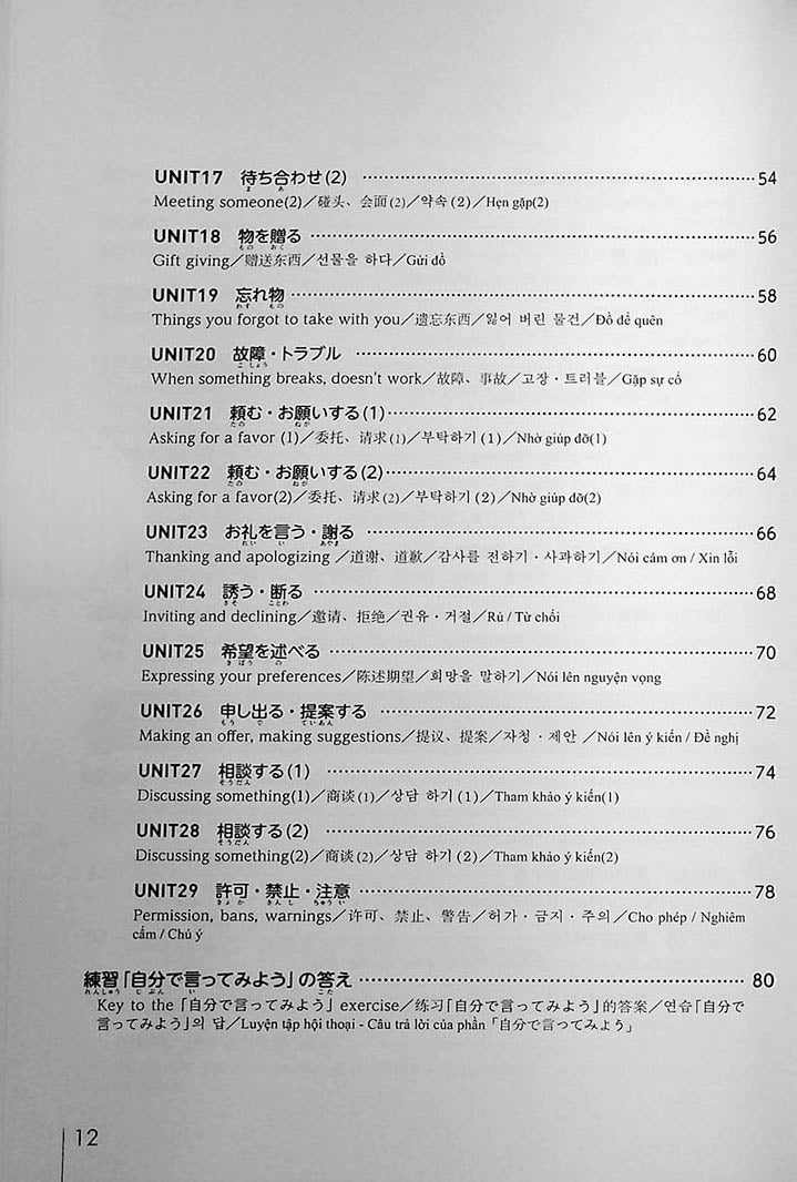 New Nihongo Kaiwa Training Cover Page 12