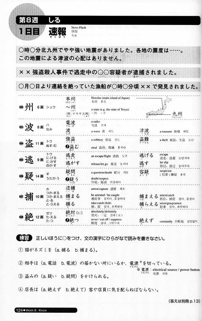 Nihongo So-Matome JLPT N2 Kanji Page 124