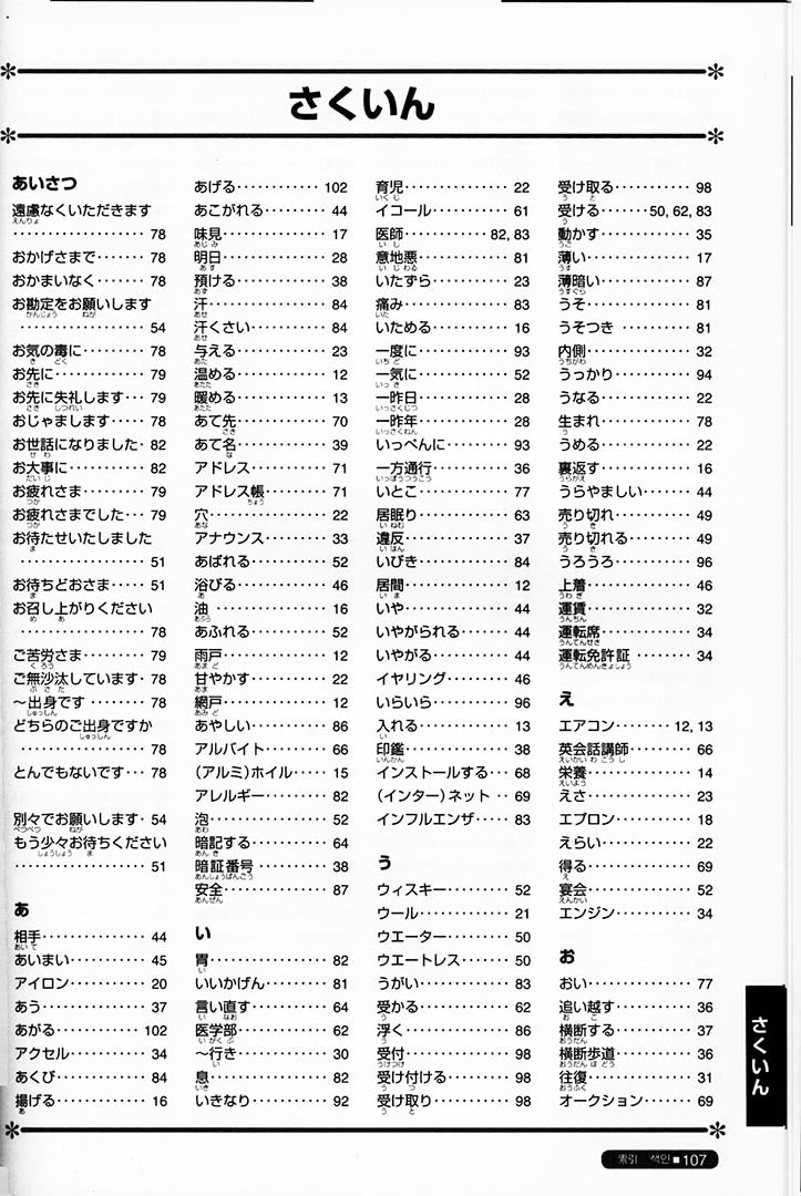 Nihongo So-Matome JLPT N3 Vocabulary page 107