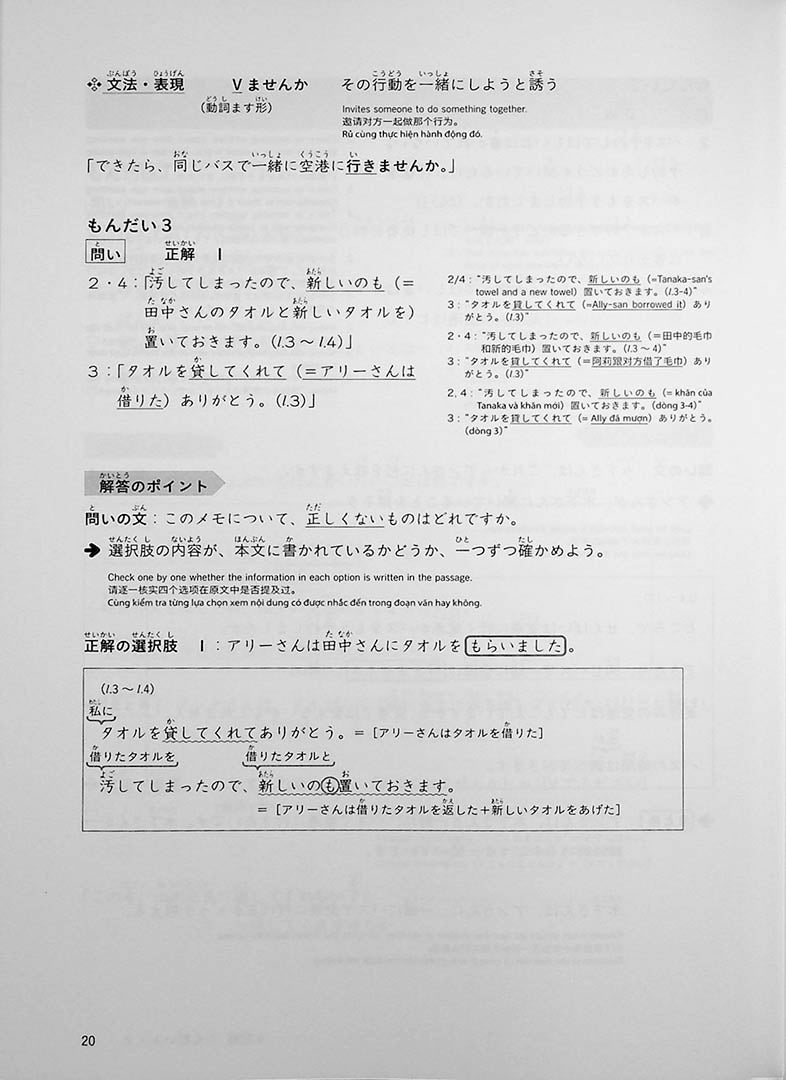 JLPT N4 Reading Comprehension Points & Practice
