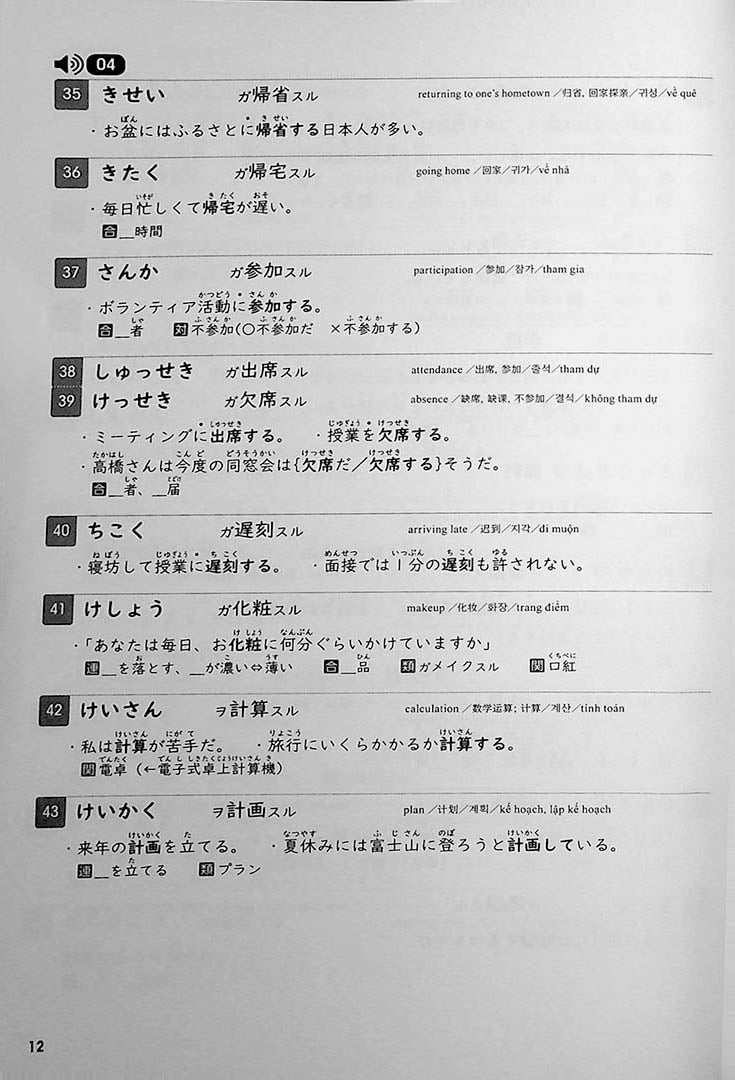 Japanese Language Proficiency Test Vocabulary Training by Ear - N3 (Revised Edition)