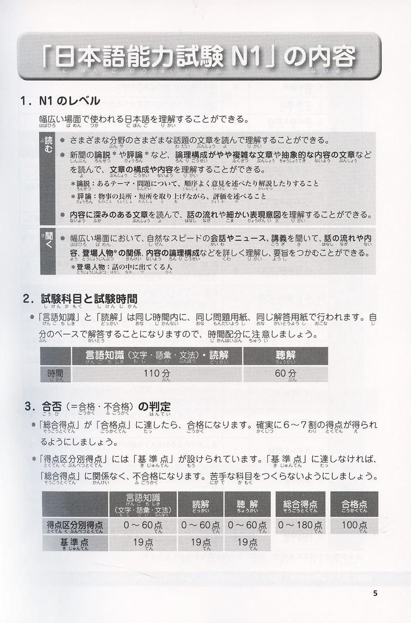 Japanese Language Proficiency Test N1 - Complete Mock Exams - White Rabbit Japan Shop - 3