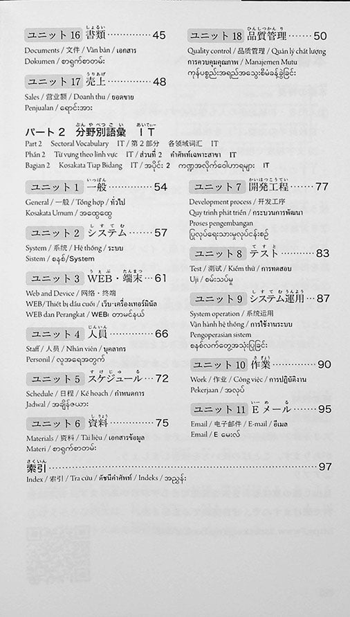 Genba No Nihongo: Worksite Japanese Wordbook - Vocabulary for Foreigners Working in IT