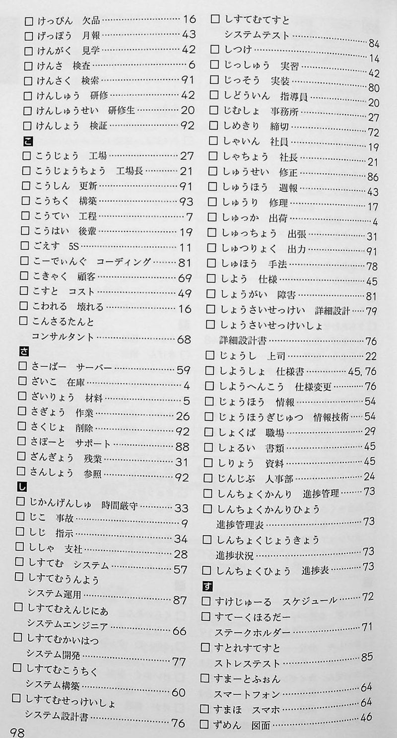 Genba No Nihongo: Worksite Japanese Wordbook - Vocabulary for Foreigners Working in IT