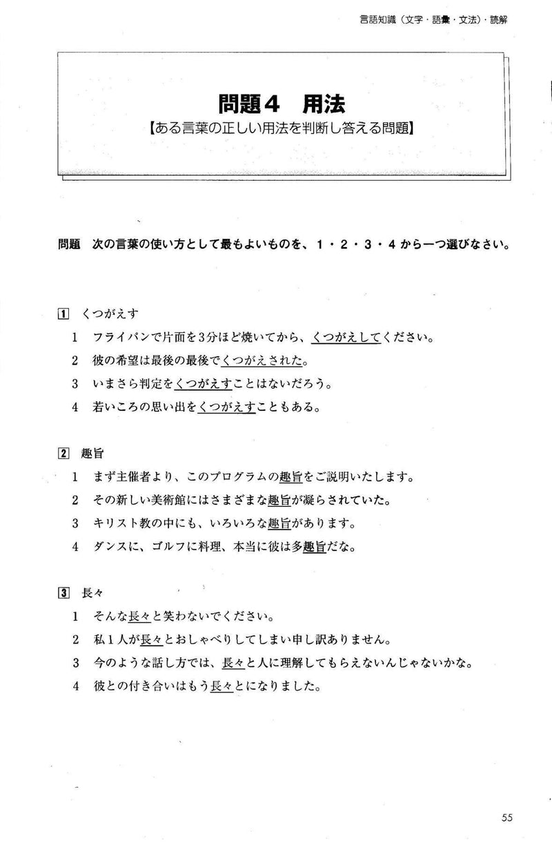 JLPT N1 Mock Test [Revised Edition] - White Rabbit Japan Shop - 4