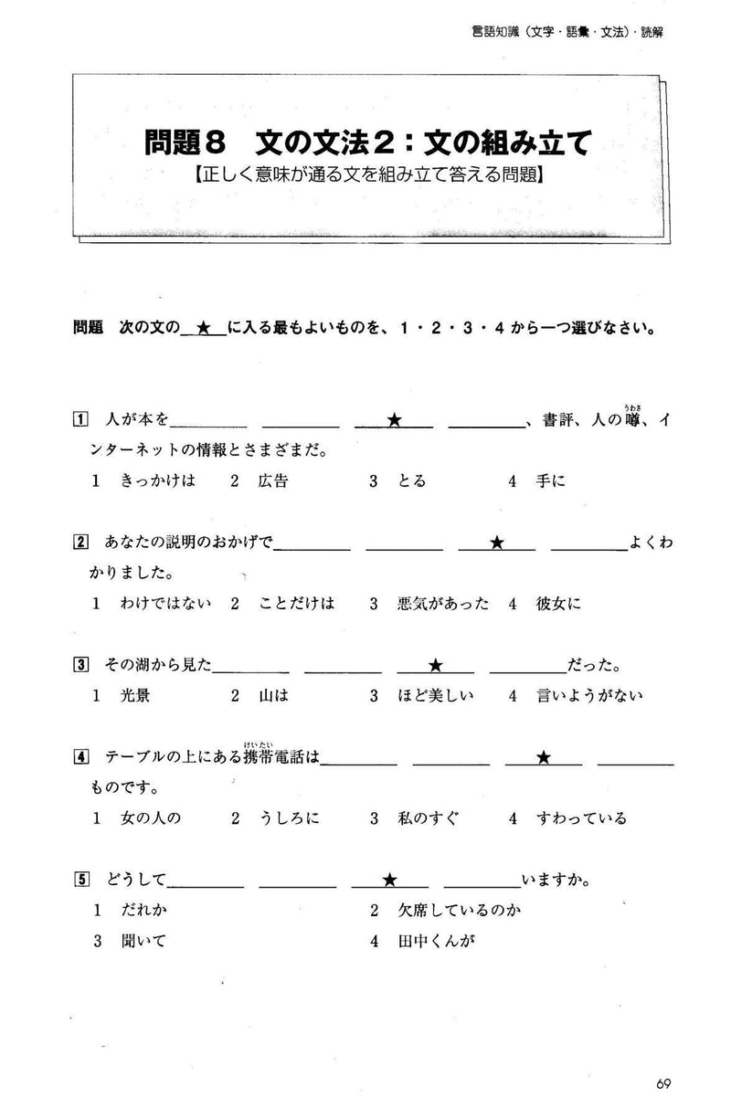 JLPT N2 Mock Test - White Rabbit Japan Shop - 4