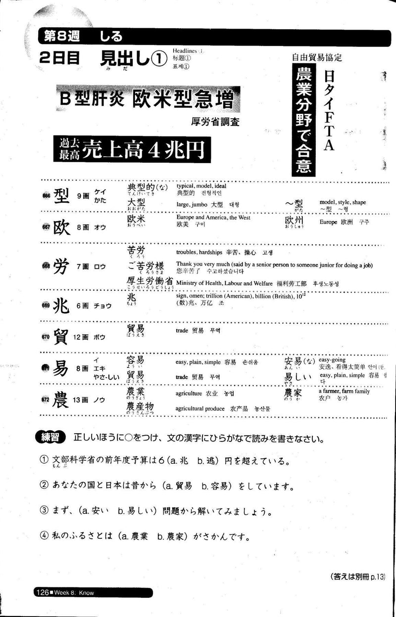 Nihongo So-matome JLPT N2: Kanji Page 126
