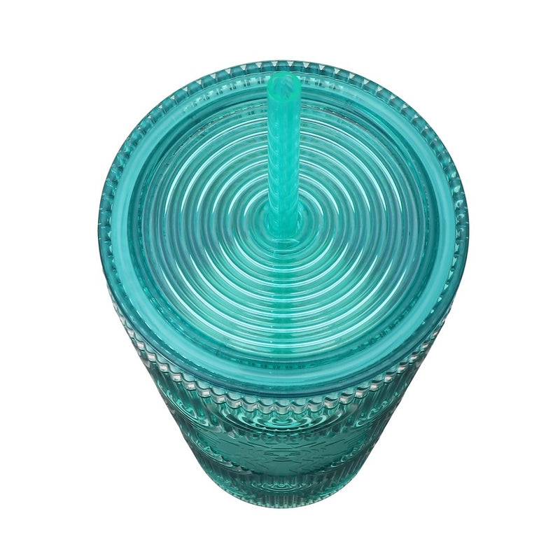 Starbucks Wave Blue Green Cold Cup Tumbler  - upper photo