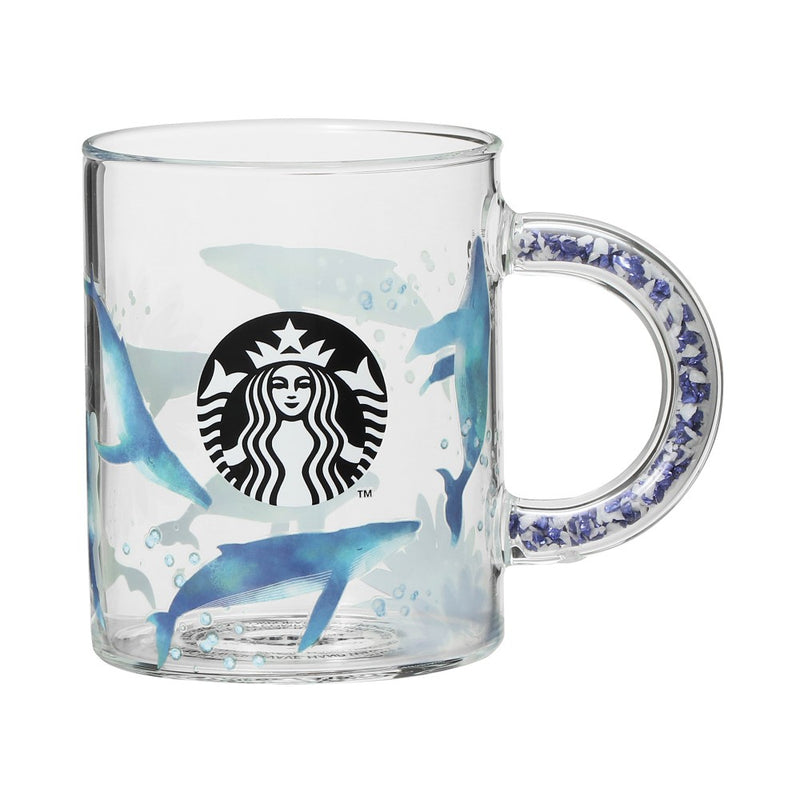 Starbucks Heat-Resistant Whale Glass Mug - front photo