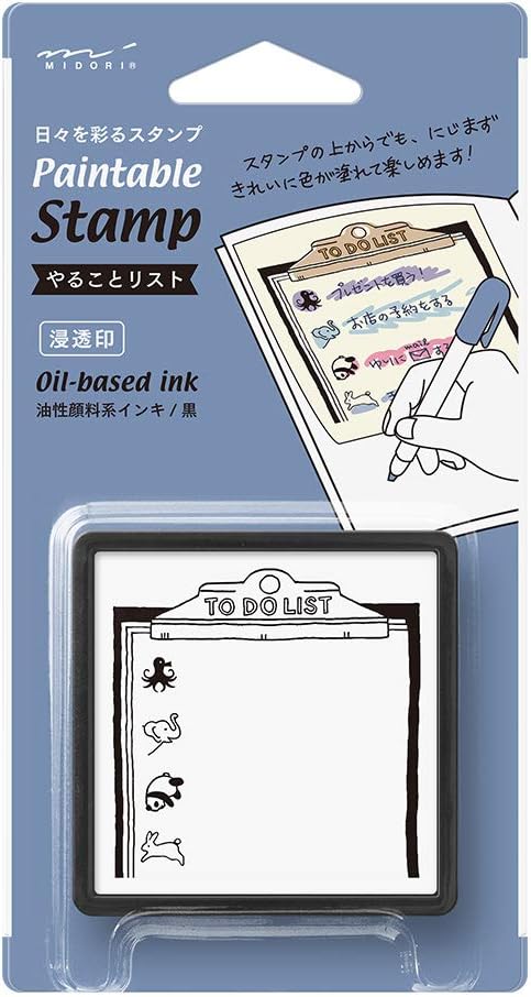 Midori Paintable Half-Size Block Stamp To-Do List – Omoi Life Goods