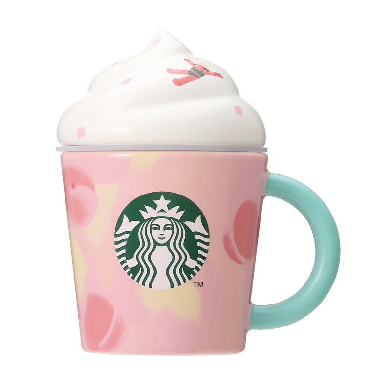 Japan Starbucks Summer Colection - Peachful Paradise Mug with Lid 296ml - front