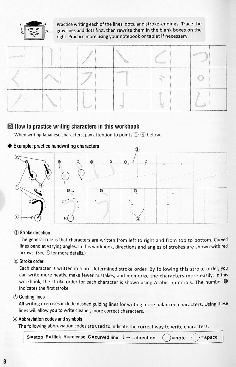 Tobira Workbook 1 - Hiragana, Katakana, Kanji, Reading, Writing  - page 8
