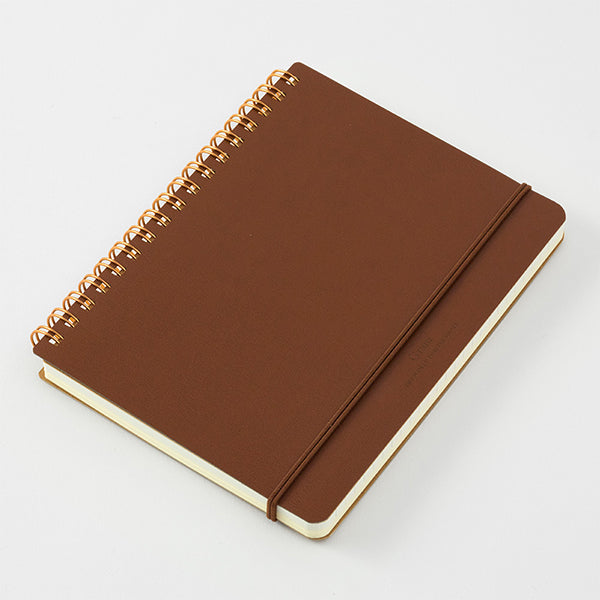 Midori Grain Leather Notebook - B6 - (Dark Brown or Black)