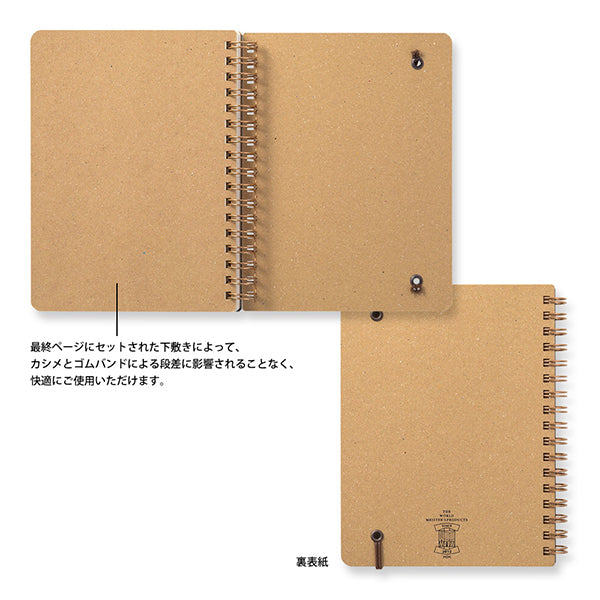 Midori Grain Leather Notebook - B6 - (Dark Brown or Black)