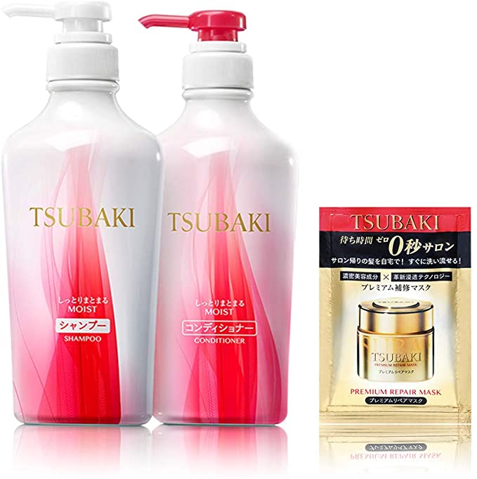 Shiseido Tsubaki Moist Set  (Shampoo, Conditioner, Hair Mask)