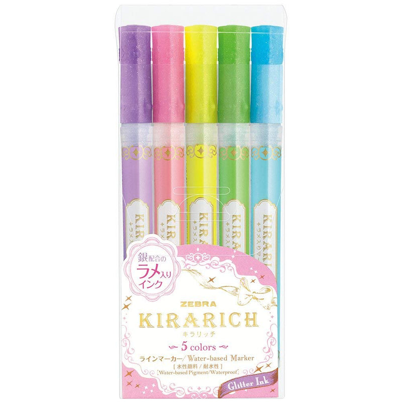 Kirarich Glitter Color Highlighter Set