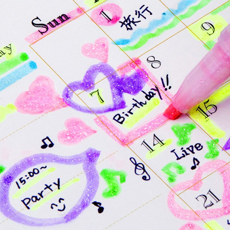 Kirarich Glitter Color Highlighter Set