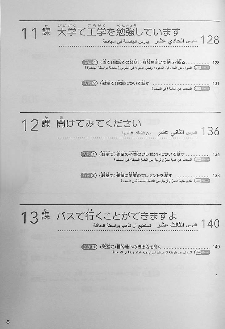 A Beginners Guide to Japanese for Arabic Speakers Back Cover Page 8