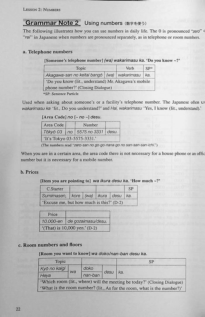 Basic Japanese for Expats Book 1 Page 22