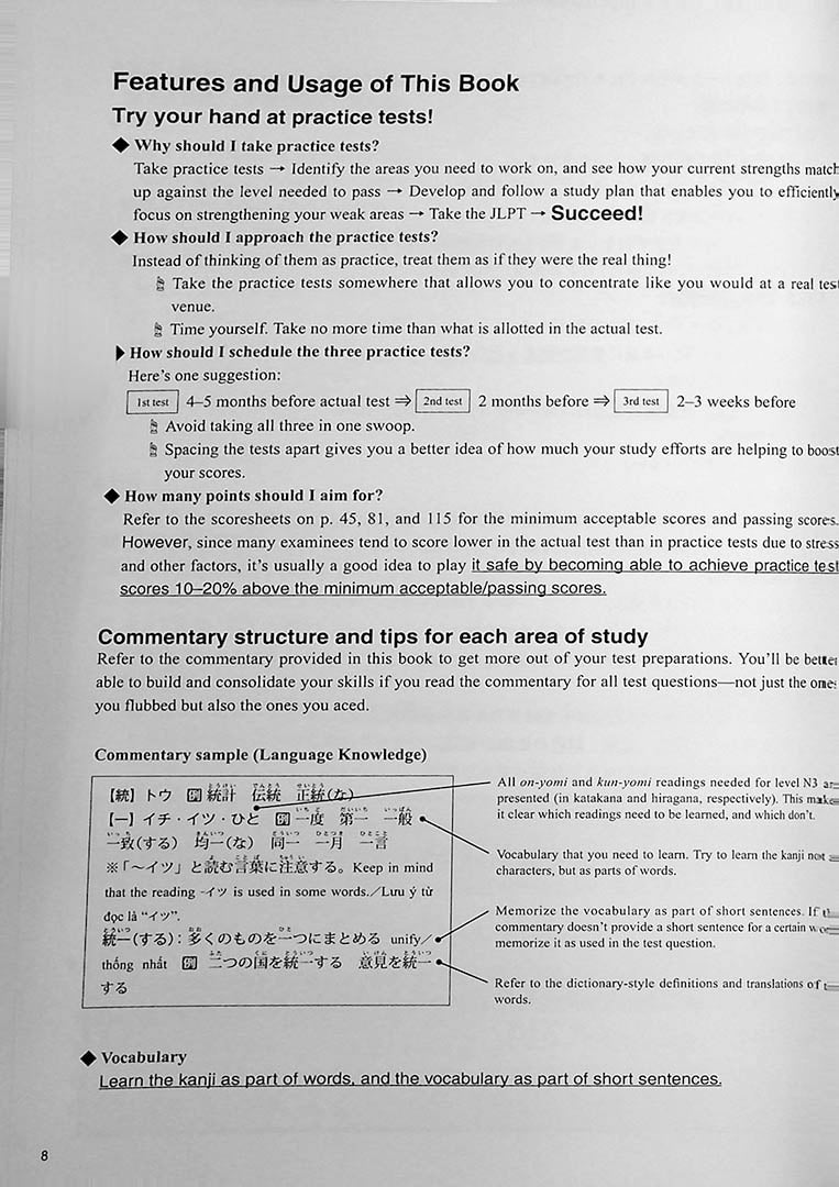 The Best Practice Tests for the Japanese Language Proficiency Test N3 Page 8