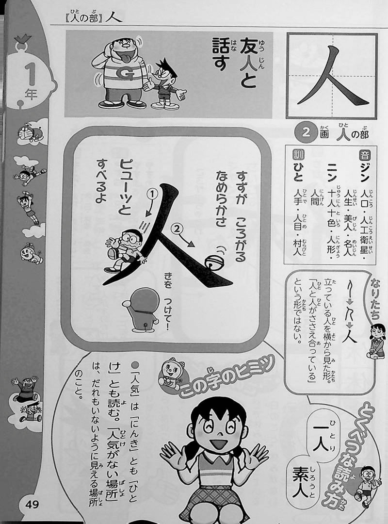 Doraemon: My First Kanji Dictionary Page 49