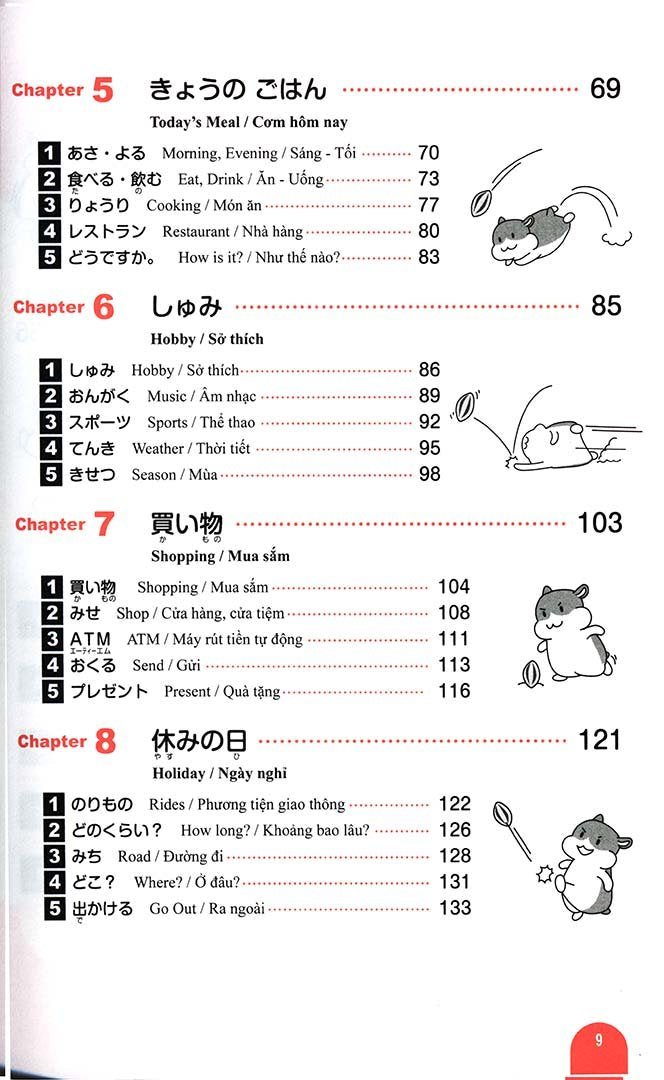 Essential Vocabulary 1000 Nihongo So Matome N5 Page 9