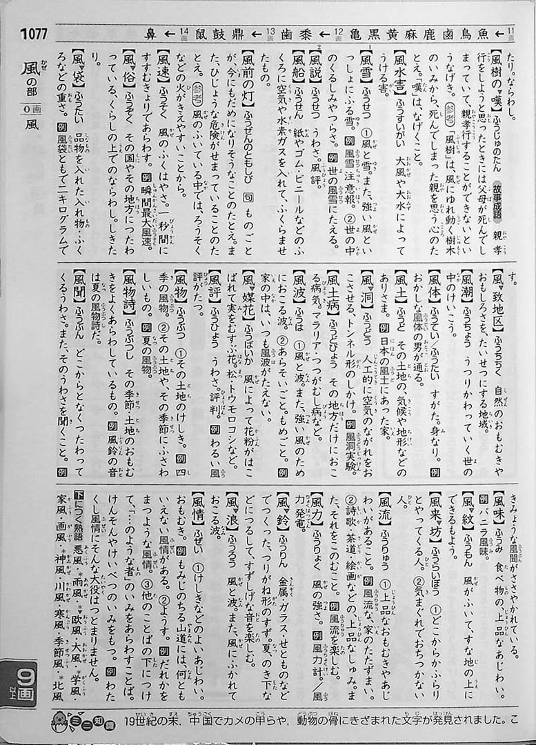 Shin Rainbow: Kanji Dictionary for Elementary School Page 1077