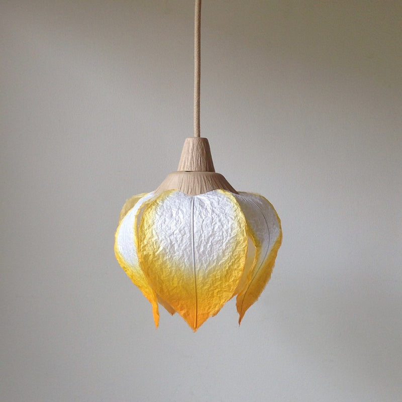 Hanging Flower Bud Lantern by Sachie Muramatsu (Orange, Ruby Red, Marigold)