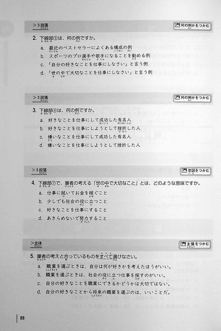 INTERMEDIATE JAPANESE READING Page 88