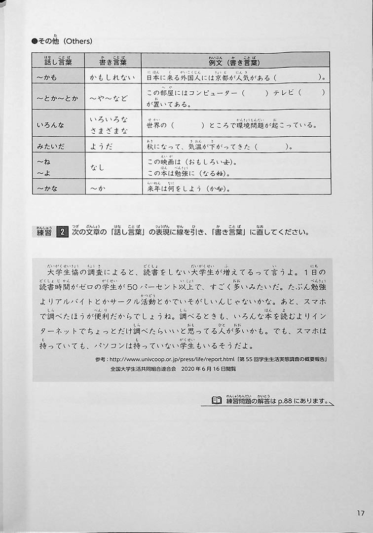 Intermediate Japanese Composition Writing Page 17