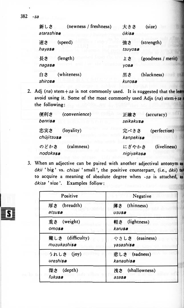 A Dictionary of Basic Japanese Grammar Page 382