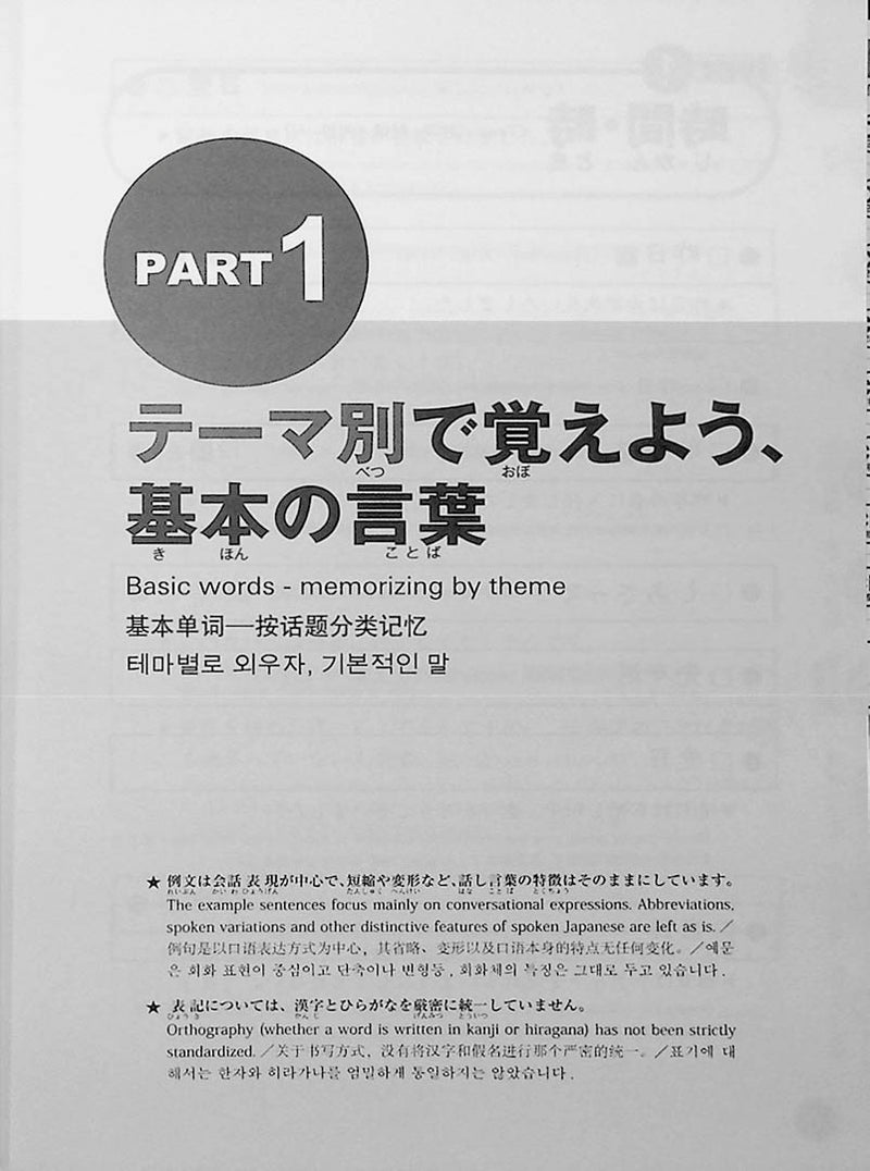 JLPT Preparation Book Speed Master - Quick Mastery of N3 Vocabulary (Standard 2400) Page 7