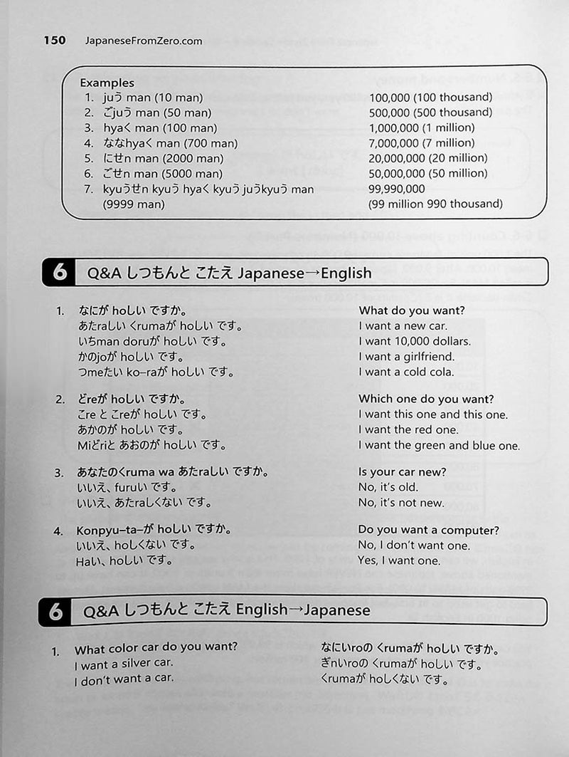 Japanese From Zero Volume 1 Page 150