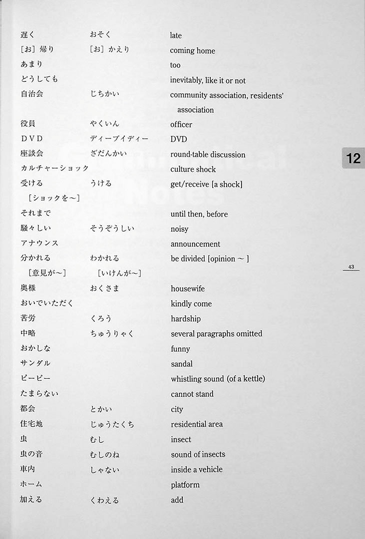 Minna No Nihongo Chukyu 1 English Translation Page 43